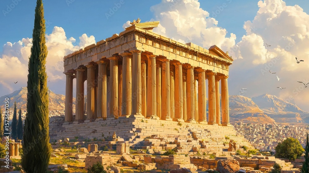 Fototapeta premium Exploring Baalbek: The Splendor of an Ancient Greek City