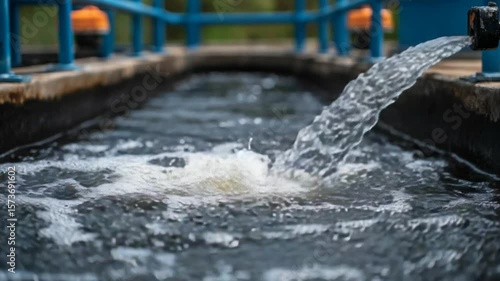 Water treatment plant, showcasing water purification process for clean and safe drinking water in