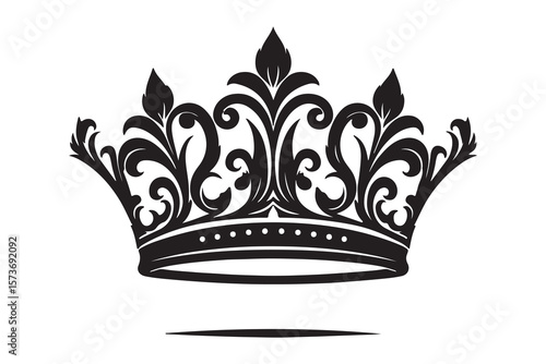 golden crown with floral ornament