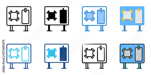 Bulletin Board icon set multiple style collection 
