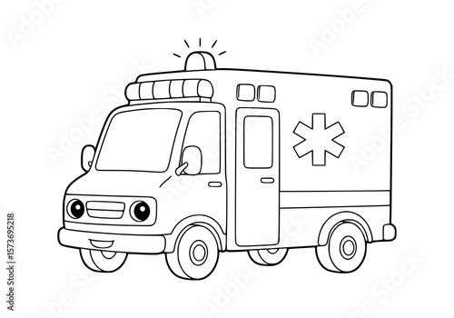 ambulance coloring book