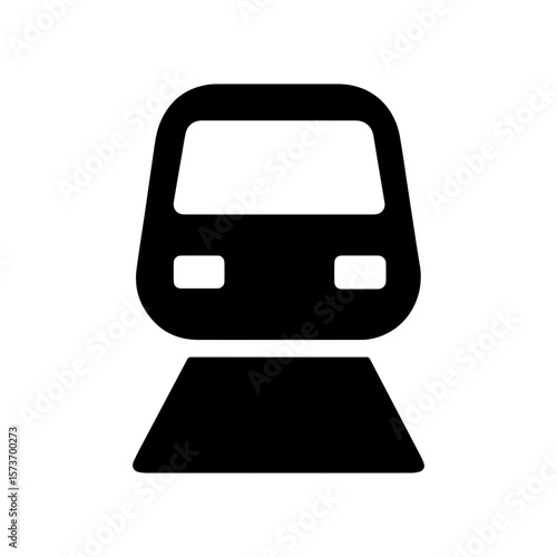 Monorail icon with transparent background symbolizing modern elevated transportation

