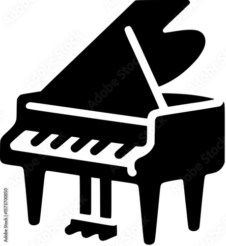 grand piano vector illustration Generative AI