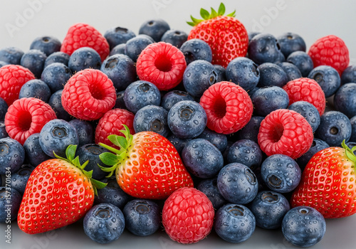 Juicy Berries Raspberries, Blueberries, and Strawberries