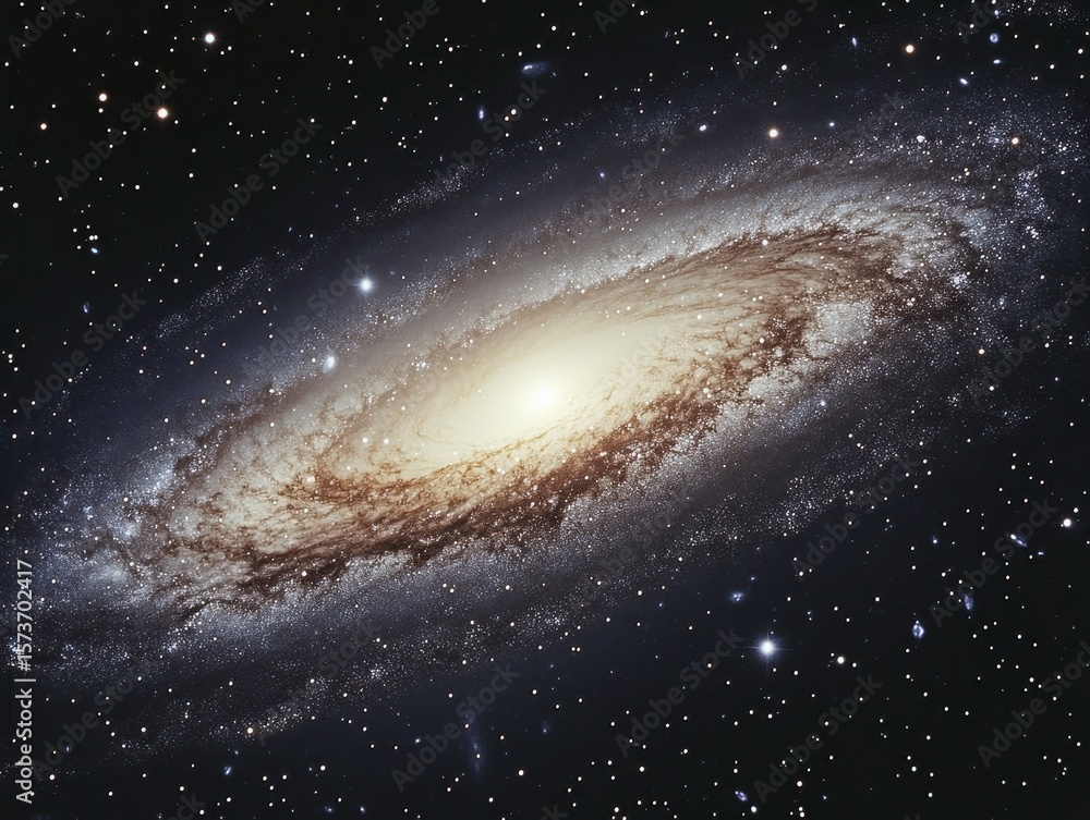 Fototapeta premium Stunning Andromeda Galaxy Against Starry Night Sky Background