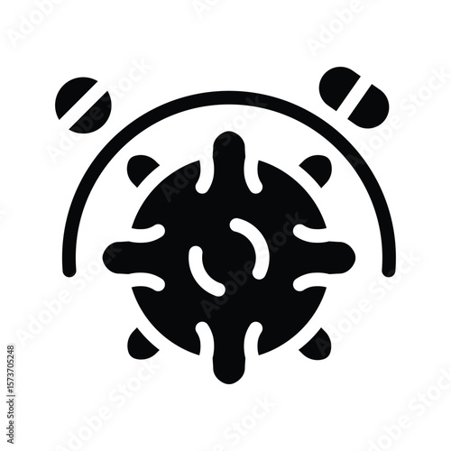 antibiotic glyph icon illustration vector graphic.eps