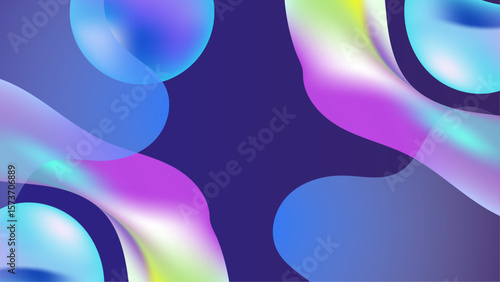 Abstract blue purple and green shapes. Suitable for backgrounds, artistic projects, banners, website designs, and digital art creations.