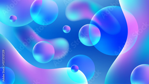 Abstract blue and purple spheres perfect for modern design projects like branding, web graphics, and digital art creations. Ideal for futuristic concepts.