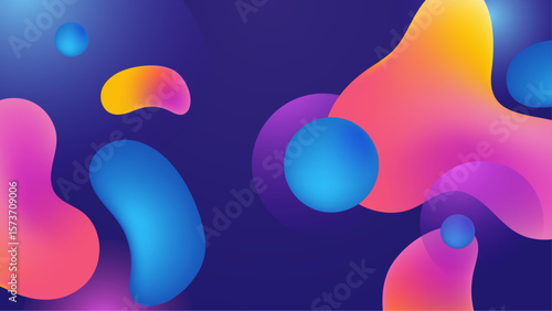 Colorful abstract shapes with a vibrant design, perfect for modern background, digital art projects, and creative concepts. Suitable for graphic design, web banners, and promotional materials.