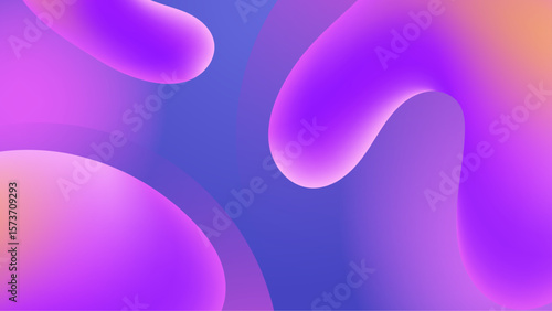 Abstract purple fluid shapes on a blue background creates a dynamic and modern look, suitable for digital backgrounds or graphic design projects.