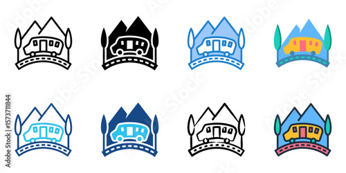 Field Trip icon set multiple style collection 
