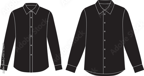 Simple black t shirt graphic design silhouette for apparel and branding