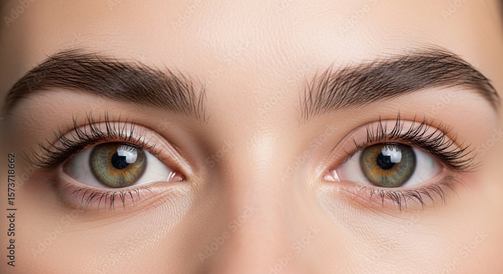 Obraz premium Close-Up Action, Human Eyes, Studio Setting, Photo, Natural Light, Portrait View, Emotional Expression