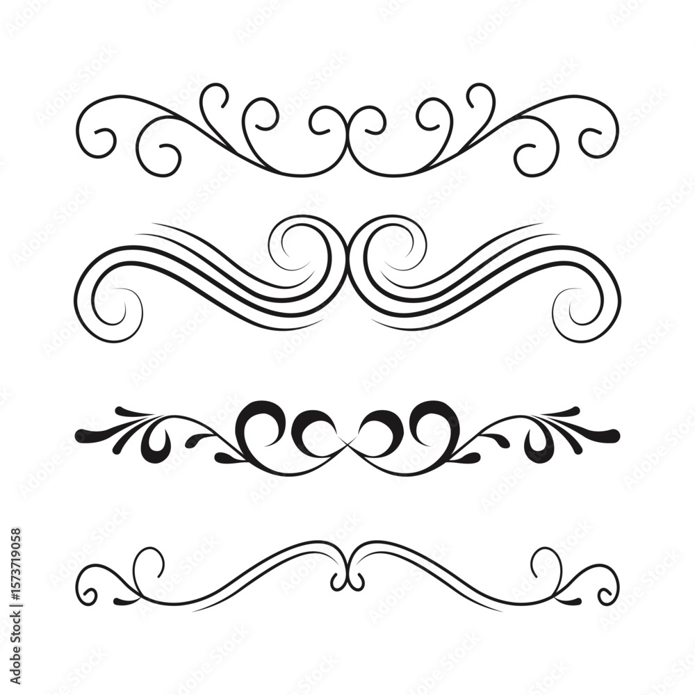Fototapeta premium set of decorative elements for design