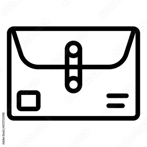 envelope outline icon for mail and message packaging use