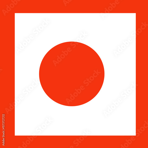 Non-Vegetarian Food Symbol   Red Circle in White Square Icon for Packaging and Non Vegan food stickers.non Veg logo of red circle shapes in squares isolated
on white background. Vector flat illustrate