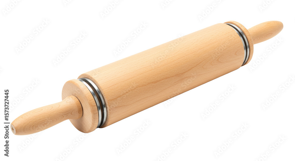 Wooden Rolling Pin Isolated on White 1. Wooden Rolling Pin Isolated on White 1.