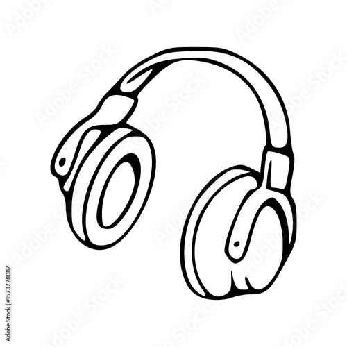 modern over-ear headphones vector