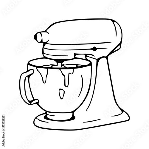 baking stand mixer outline