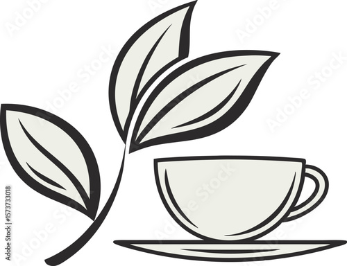 Elegant Matcha Green Tea Cup Design Featuring Traditional Japanese Tea. Artistic Matcha Green Tea Cup Design Highlighting Healthy Beverage Culture. Modern Matcha Green Tea Cup Design with Minimalist