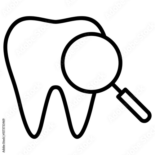Check Teeth Outline Icon