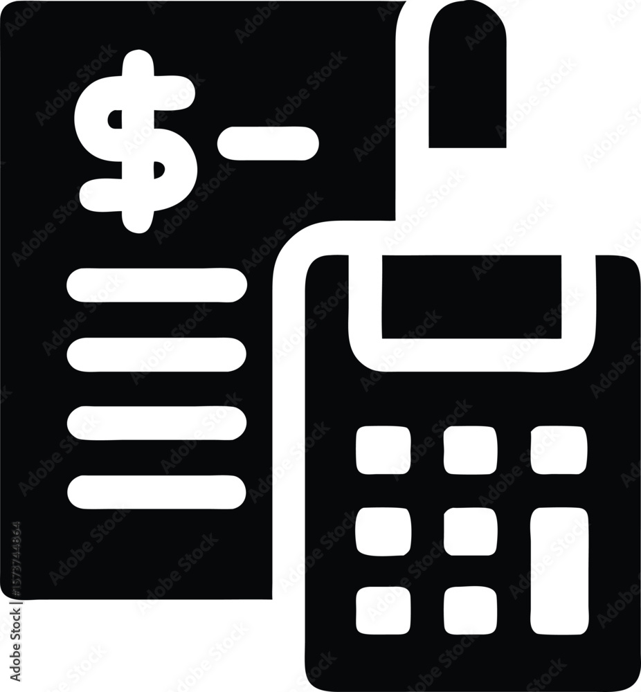 Accounting and finance icon illustration Accounting and finance icon illustration
