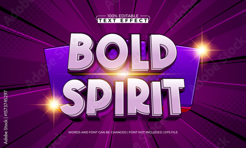 bold spirit editable text effect with a hero and super text style
