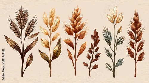 Earthy Grain Illustration