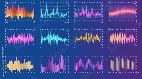 wave animation frame set showing a square wave gradually shifting into a sawtooth wave and back again, indicating signal distortion or modulation effects. wave transformation, square to sawtooth, 