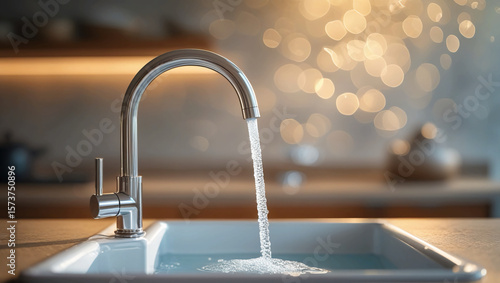 water flowing from a faucet