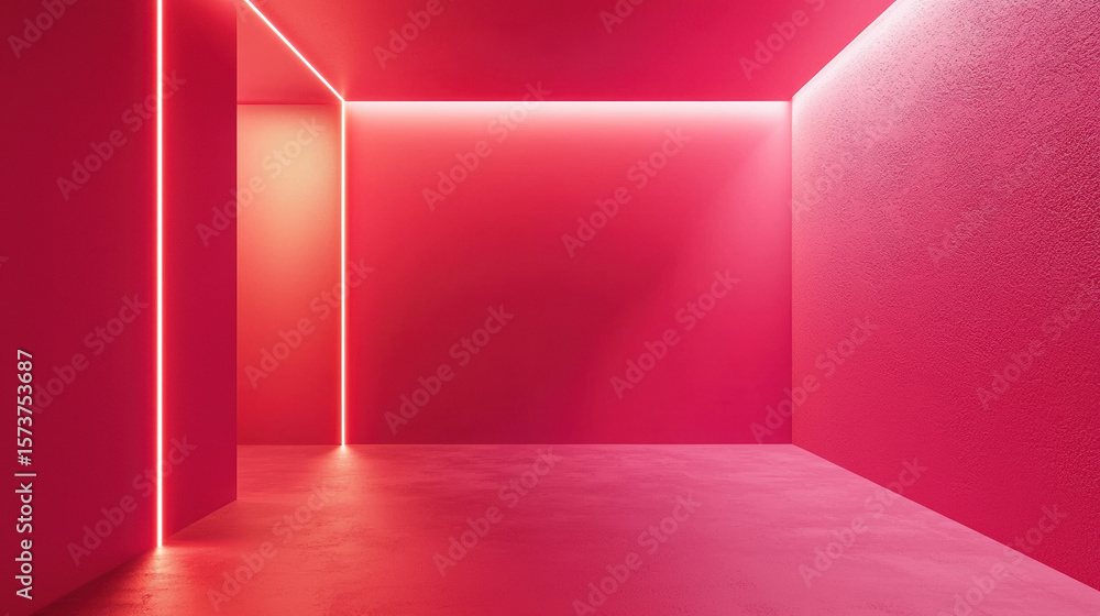 Fototapeta premium Minimalistic dark pink background with a smooth, flat aesthetic. Hyper-detailed texture and lighting for depth and richness. 