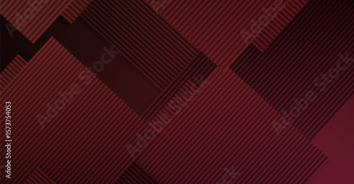 Geometric layered shapes in dark burgundy hues create a striking contemporary background with sharp lines and depth, offering a modern and sophisticated visual texture for design projects