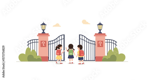 School Gates Open: Children's Illustration for Education