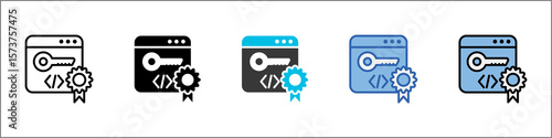 License Icon Pack Multistyle Illustration