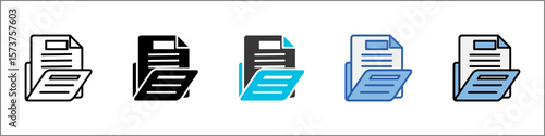 Documentation Icon Pack Multistyle Illustration