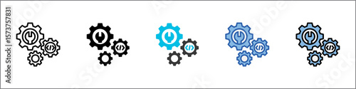 Configuration Icon Pack Multistyle Illustration