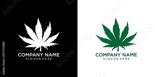 Marijuana leaf vector logo, marijuana logo image design, marijuana, green, business, factory, product