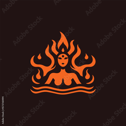 Fire goddess logo
