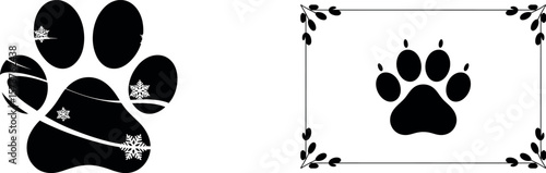 Paw print vector designs for pet lovers and animal rescue organizations and charities