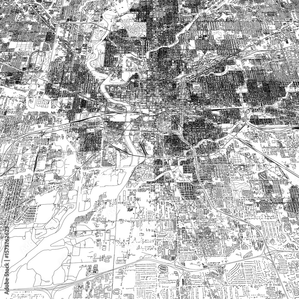 Fototapeta premium 3D illustration of city and urban in Indianapolis USA
