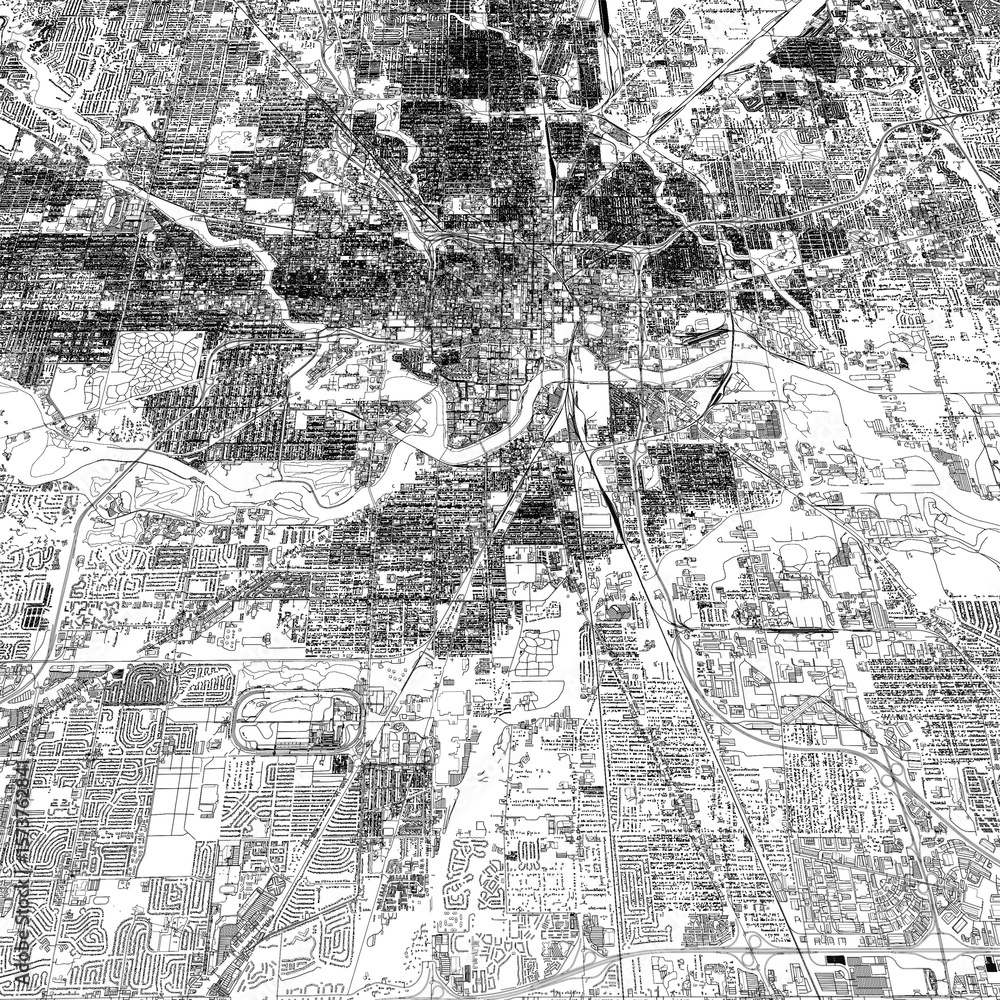 Naklejka premium 3D illustration of city and urban in Indianapolis USA