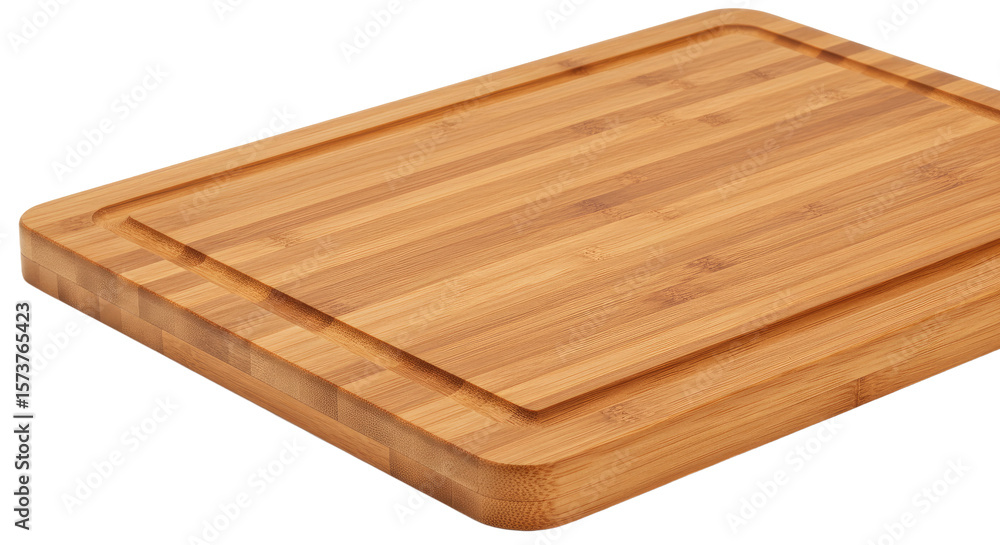 Wooden Bamboo Cutting Board Isolated. Wooden Bamboo Cutting Board Isolated.
