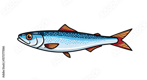 Bold Anchovy Fish Icon for Logo & Pattern Design