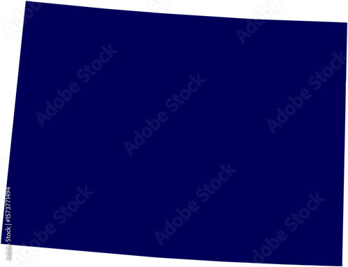 Navy Map of Colorado - USA State Vector in SVG