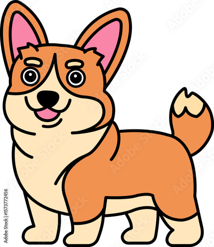 isolate icon of a Corgi