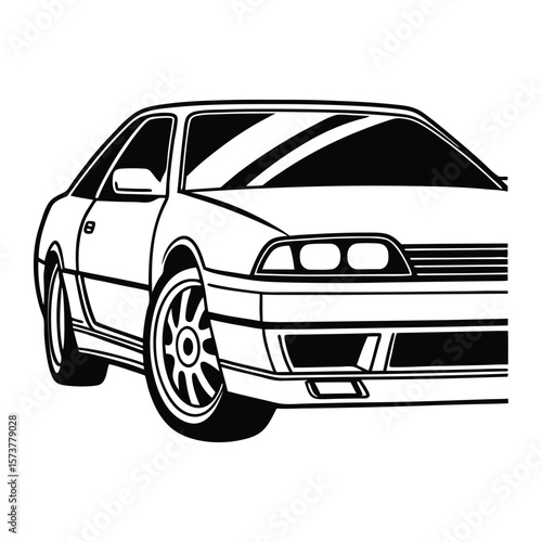 Front car silhouette