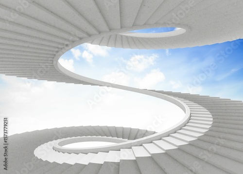 Spiral staircase in the sky