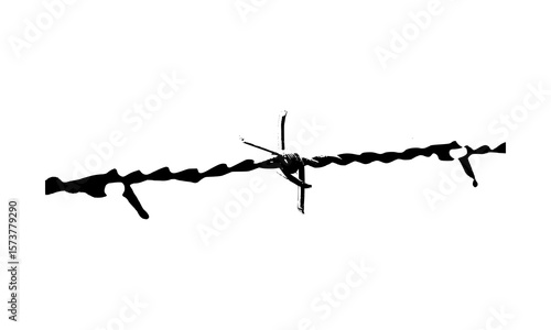 barbed wire isolated