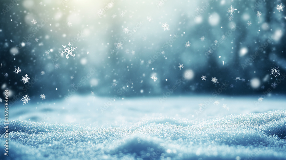 Naklejka premium winter background with copy space. winter forest