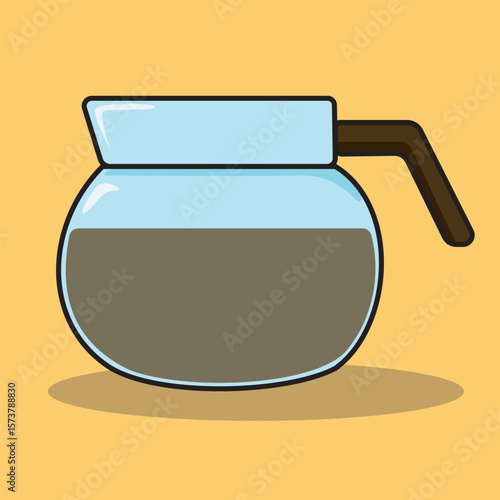 glass coffee pot illustration